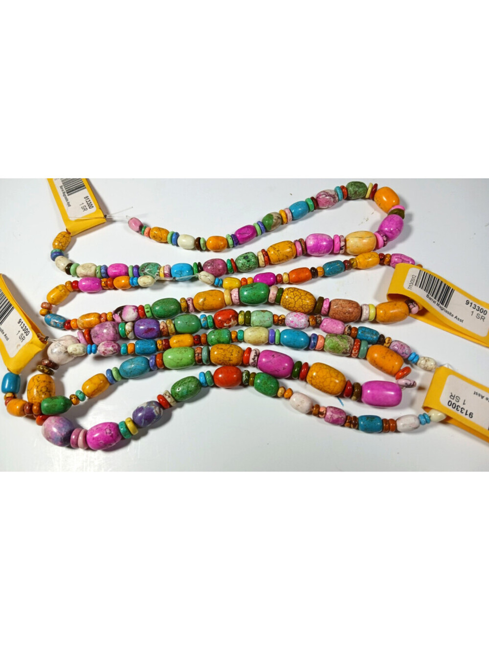 1 Strand Colorful Dyed Magnesite Barel Beads w/ Spacers for Jewelry Craft 15-16"